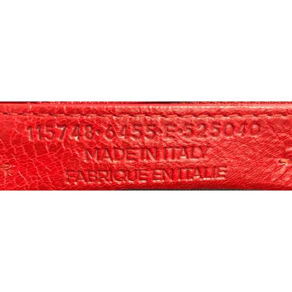 Balenciaga Red Lipstick Lambskin Classic City Bag - Picture 9 of 9